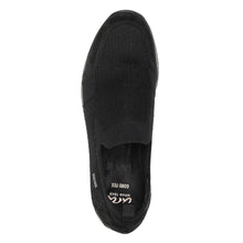 Load image into Gallery viewer, Black Ara Women&#39;s Lilith Waterproof GoreTex Wovenstretch And Suede Slip On Walking Shoe Top View

