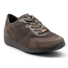 Load image into Gallery viewer, Grey Ara Women&#39;s Lila Waterproof GoreTex Wovenstretch And Suede Walking Shoe Profile View
