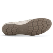 Load image into Gallery viewer, Leinen Beige With Tan Sole Gabor Women&#39;s 44169 Perforated Nubuck Ballet Flat Sole View
