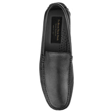 Load image into Gallery viewer, Black To Boot New York Men&#39;s Key Largo Leather Slip On Loafer Driver Top View
