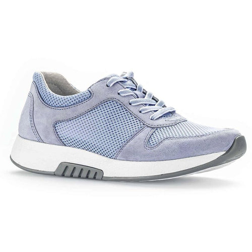 Lavender Bluish Purple With White Gabor Women's 46946 Mesh And Samtchevreau Casual Sneaker Profile View