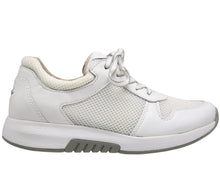 Load image into Gallery viewer, White With Grey Gabor Women&#39;s 46946 Mesh And Samtchevreau Casual Sneaker Side View

