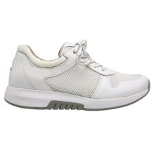 Load image into Gallery viewer, White With Grey Gabor Women&#39;s 46946 Mesh And Samtchevreau Casual Sneaker Side View
