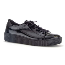 Load image into Gallery viewer, Black Gabor Women&#39;s 53331 Patent Casual Sneaker Profile View
