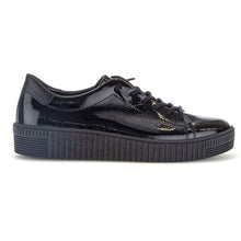 Load image into Gallery viewer, Black Gabor Women&#39;s 53331 Patent Casual Sneaker Side View
