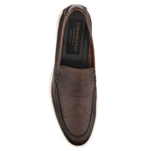 Load image into Gallery viewer, Cognac Brown With White Sole To Boot New York Men&#39;s Forza Leather Casual Loafer Top View
