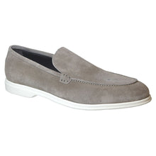 Load image into Gallery viewer, Ardesia Grey With White Sole To Boot New York Men&#39;s Cassidy Suede Casual Loafer Profile View
