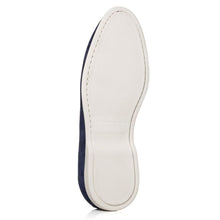 Load image into Gallery viewer, Blue With White Sole To Boot New York Men&#39;s Cassidy Suede Casual Loafer Sole View
