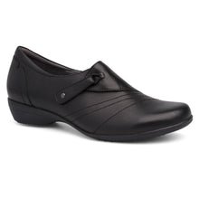 Load image into Gallery viewer, Black Dansko Women&#39;s Franny Leather Casual Loafer Profile View
