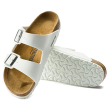 Load image into Gallery viewer, White Birkenstock Women&#39;s Arizona BirkoFlor Double Strap Sandal Top Sole View
