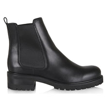 Load image into Gallery viewer, Black La Canadienne Women&#39;s Conner Waterproof Leather And Stretch Chelsea Boot Side View
