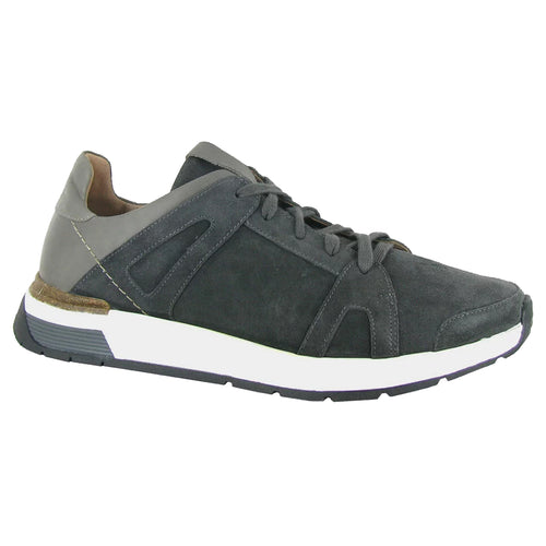 Midnight Fot Grey With White Naot Men's Magnify Suede And Leather Casual Sneaker