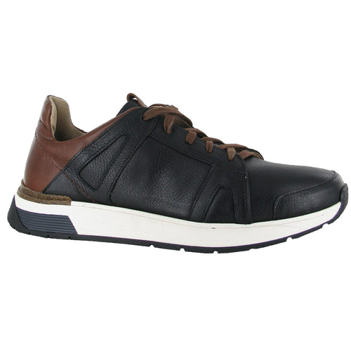Black With Tan And White With White Naot Men's Magnify Suede And Leather Casual Sneaker