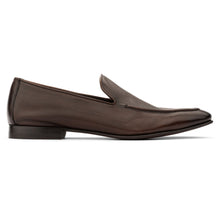 Load image into Gallery viewer, Brown With Black Sole To Boot New York Men&#39;s Thorpe Dress Slip On Side View
