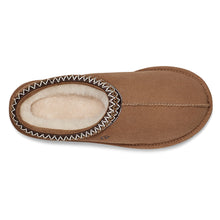 Load image into Gallery viewer, Chestnut Tan UGG Women&#39;s Tasman Suede With Embroidered Collar Slipper Top View
