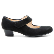 Load image into Gallery viewer, Black Ara Women&#39;s Calico II Suede Mary Jane Side View
