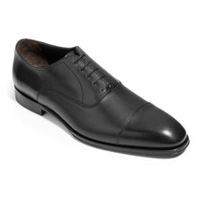 Load image into Gallery viewer, Black To Boot New York Men&#39;s Nico Leather Dress Cap Toe Oxford Profile View
