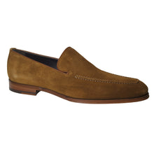 Load image into Gallery viewer, Sigaro Brown To Boot NY Men&#39;s Kerian Suede Dress Loafer Profile View
