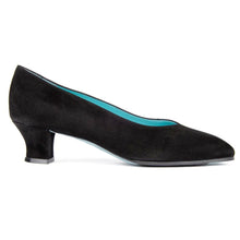 Load image into Gallery viewer, Black Thierry Rabotin Women&#39;s Rose Suede Pump Side View
