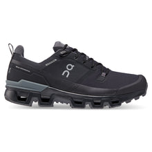 Load image into Gallery viewer, Black With Grey ON Men&#39;s Cloudwander Waterproof Mesh Hiking Shoe Side View
