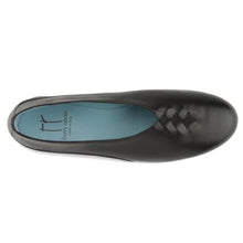 Load image into Gallery viewer, Black Thierry Rabotin Women&#39;s Grace Leather Ballet Flat Top View
