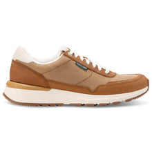 Load image into Gallery viewer, Tan And White And Beige Eastland Men&#39;s Leap Jogger Sneaker Suede And Leather And Fabric Casual Side View
