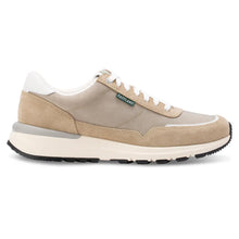 Load image into Gallery viewer, Sand Beige And White And Grey Eastland Men&#39;s Leap Jogger Sneaker Suede And Leather And Fabric Casual Side View
