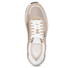 Load image into Gallery viewer, Sand Beige And White And Grey Eastland Men&#39;s Leap Jogger Sneaker Suede And Leather And Fabric Casual Top View
