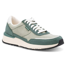 Load image into Gallery viewer, Sage Green And Beige Eastland Men&#39;s Leap Jogger Sneaker Suede And Leather And Fabric Casual Profile View
