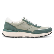 Load image into Gallery viewer, Sage Green And Beige Eastland Men&#39;s Leap Jogger Sneaker Suede And Leather And Fabric Casual Side View
