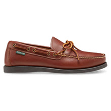 Load image into Gallery viewer, Tan With Black Sole Eastland Men&#39;s Leather Boat Shoe Side View
