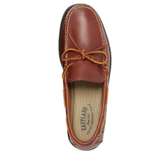 Load image into Gallery viewer, Tan With Black Sole Eastland Men&#39;s Leather Boat Shoe Top View
