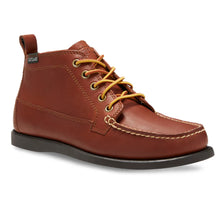 Load image into Gallery viewer, Tan With Black Sole Eastland Men&#39;s Seneca Leather Low Lace Up Ankle Boot Profile View
