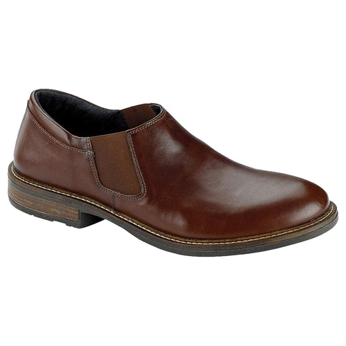Toffee Brown Naot Men's Director Leather Slip On With Side Goring