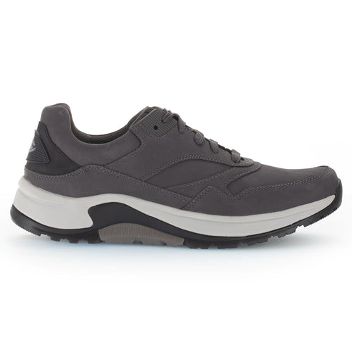 Iron Grey With White And Black Gabor Men's 8005-15-Trainer Nubuck Casual Sneaker Side View