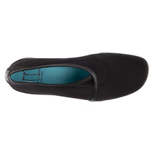 Load image into Gallery viewer, Black Thierry Rabotin Women&#39;s Hero Microfiber Wedge Loafer Top View
