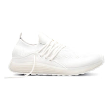 Load image into Gallery viewer, Cloud White Lane Eight Women&#39;s Ad1 Trainer Recycled Knit Athletic Sneaker Vegan Side View
