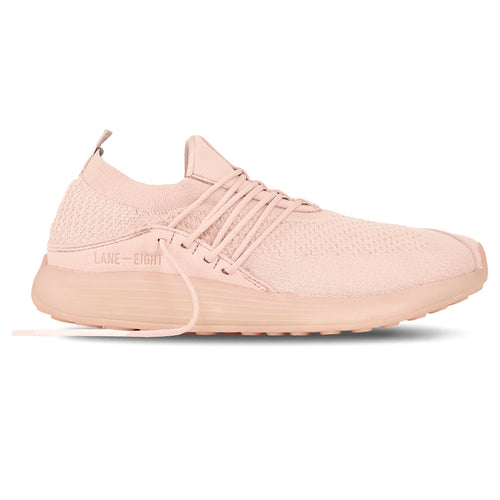 Himalayan Light Pink Lane Eight Women's Ad1 Trainer Recycled Knit Athletic Sneaker Vegan Side View