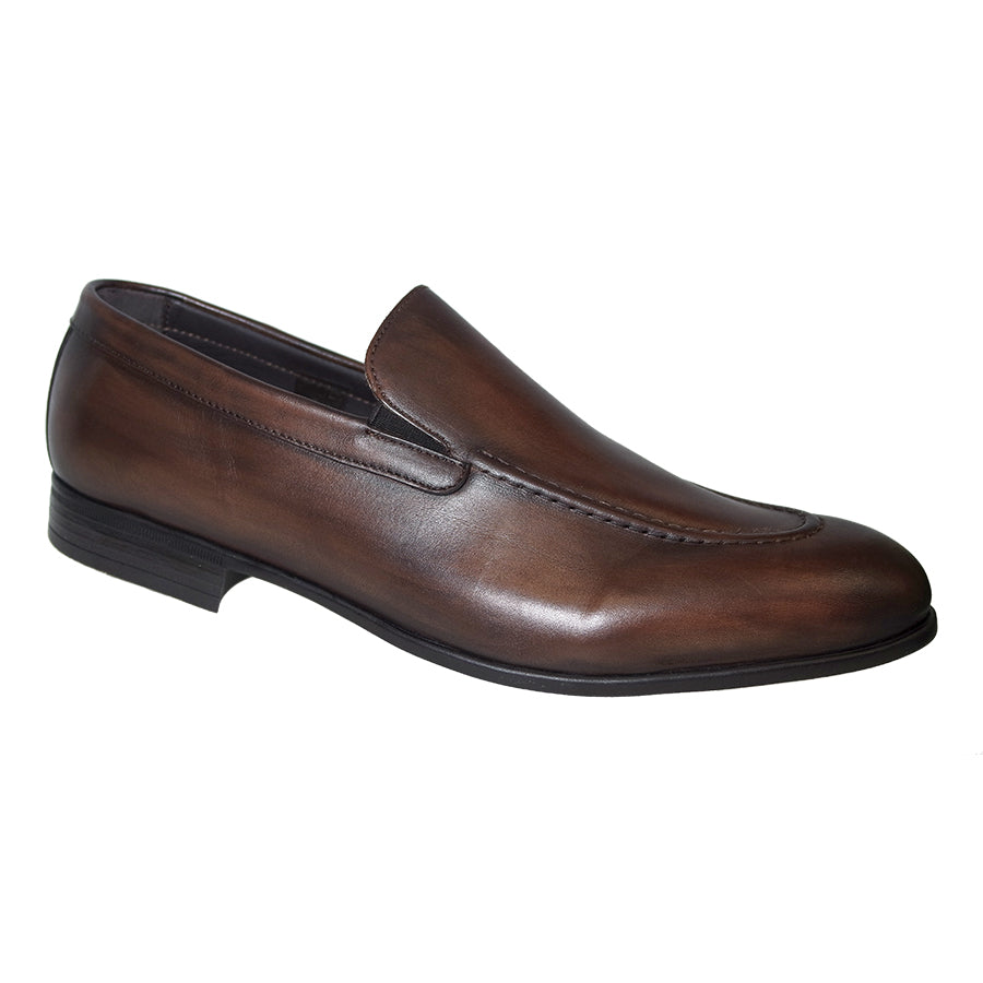 Rust Brown With Black Sole GBrown Men's Ashton Leather Casual Slip On