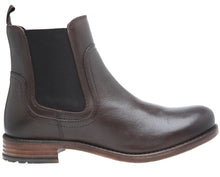 Load image into Gallery viewer, Brown Eric Michael Women&#39;s Bristal Leather Chelsea Boot Inside Sipper Side View
