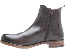 Load image into Gallery viewer, Brown Eric Michael Women&#39;s Bristal Leather Chelsea Boot Inside Sipper Inside View
