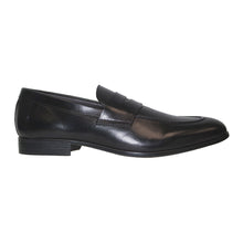 Load image into Gallery viewer, Black GBrown Men&#39;s Cannon Leather Dress Penny Loafer Side View
