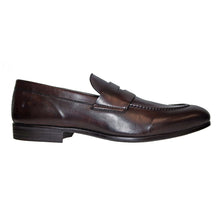 Load image into Gallery viewer, Brown With Black Sole GBrown Men&#39;s Cannon Leather Dress Penny Loafer Side View
