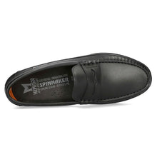 Load image into Gallery viewer, Black Mephisto Men&#39;s Cap Vert Leather Penny Loafer Top View

