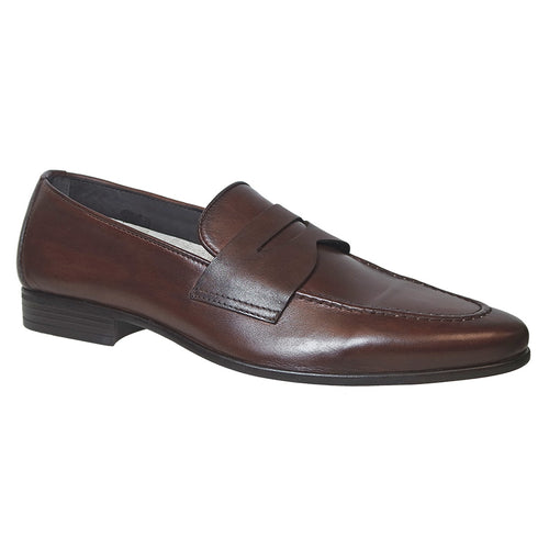 Brown With Black Sole GBrown Men's Carter Leather Dress Casual Penny Loafer