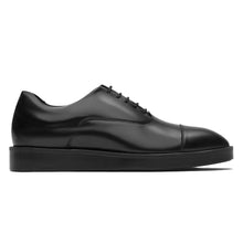 Load image into Gallery viewer, Black Wolf And Shepherd Men&#39;s Closer Oxford Cap Toe Dress Leather Side View
