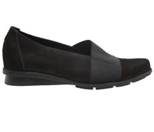 Load image into Gallery viewer, Black Arche Women&#39;s Denoto Nubuck Casual Slip On With Elastic Strap Side View
