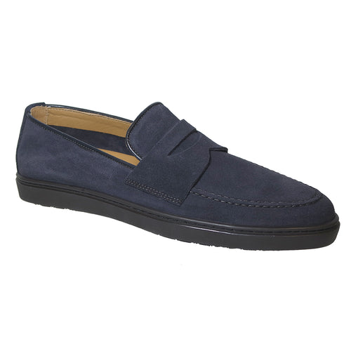 Greyish Blue With Black Sole GBrown Men's Ernie Suede Dress Casual Penny Loafer