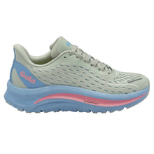 Load image into Gallery viewer, Green With Blue And Pink Gola Women&#39;s Alzir Speed Mesh Running Sneaker Side View
