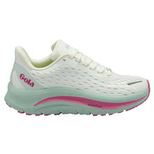 Load image into Gallery viewer, White With Light Green With Pink Gola Women&#39;s Alzir Speed Mesh Running Sneaker Side View
